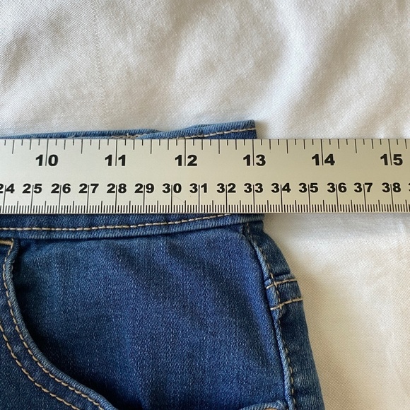 Justice NEW Tri-color Girl's Button Fly Jean Shorts Size 14 Stretchy Colorblock‎ - Picture 9 of 12